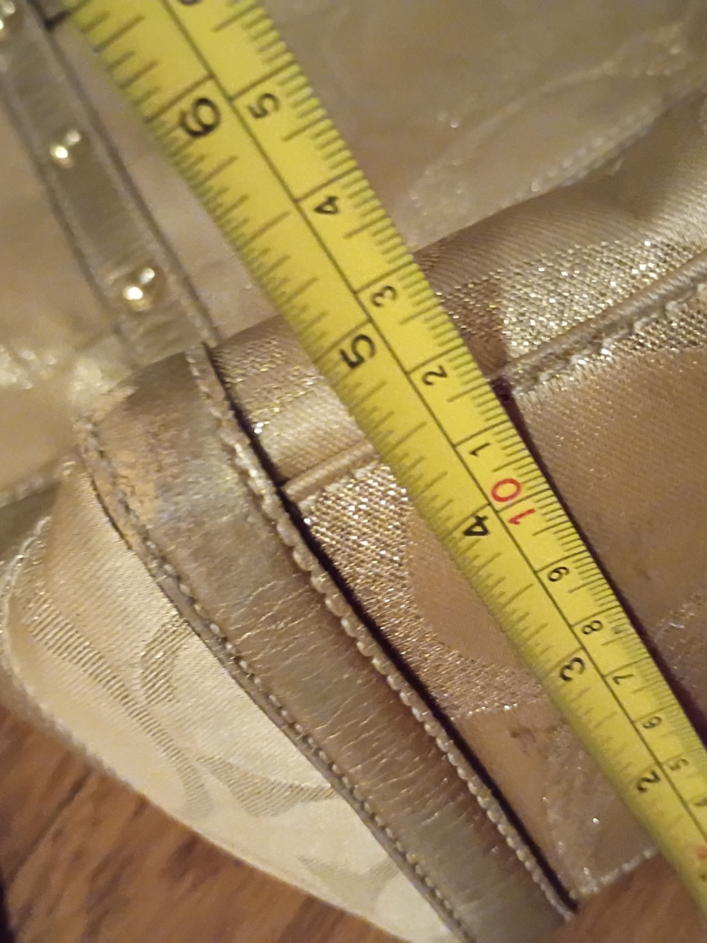 sparkly gold studded sparkly logo coach tote bag y2k - Picture 10 of 16